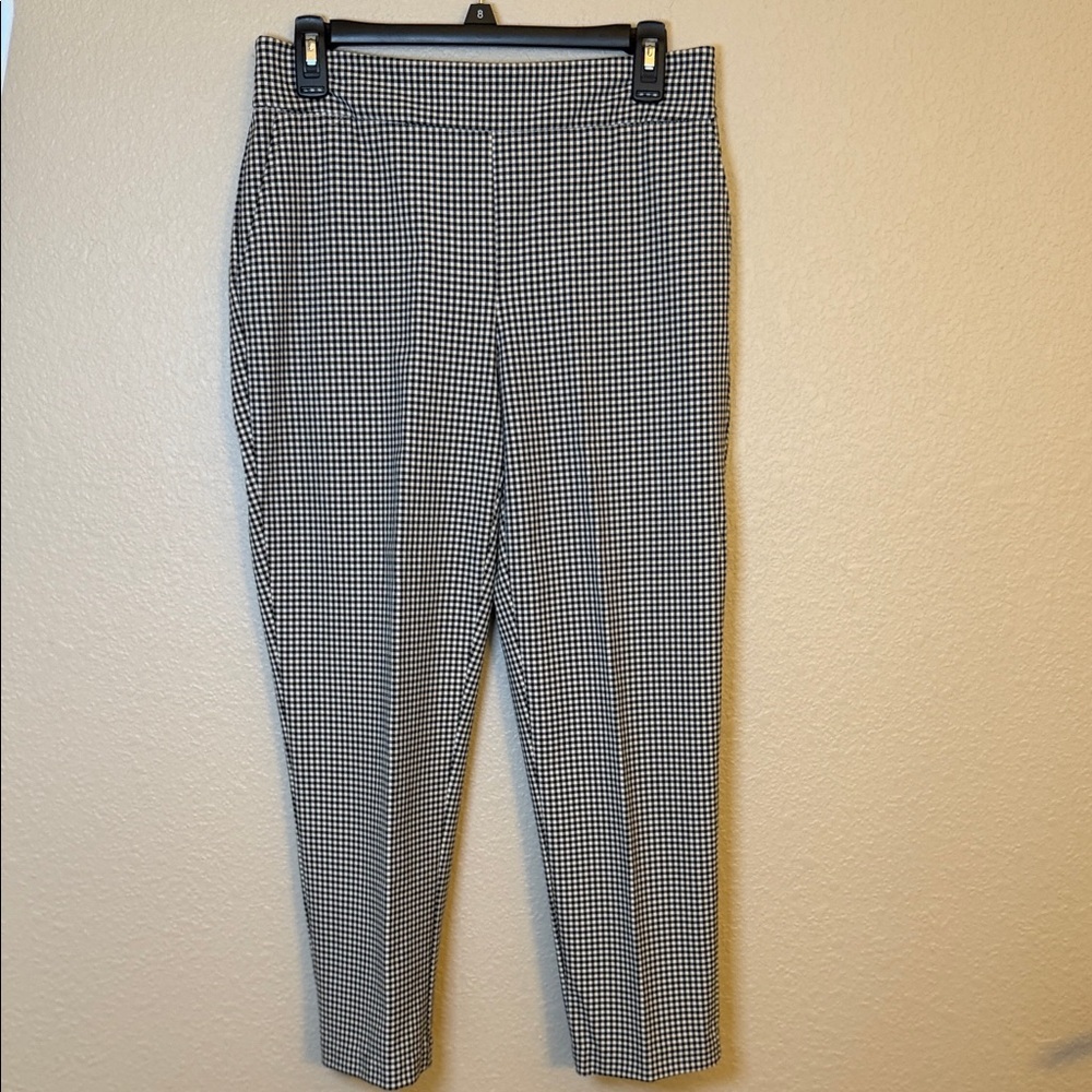 Women's Black and White Checkered Pants